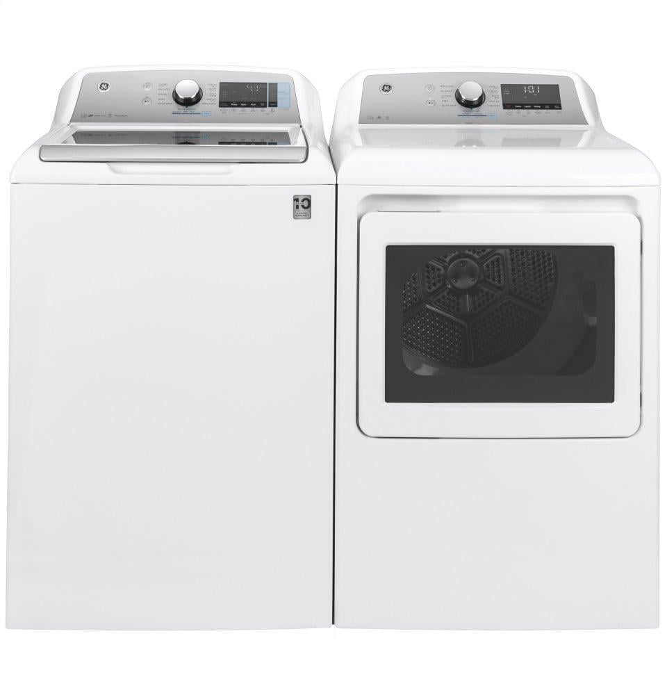 Ge Appliances GTD84GCSNWS Ge® 7.4 Cu. Ft. Capacity Smart Aluminized Alloy Drum Gas Dryer With Sanitize Cycle And Sensor Dry