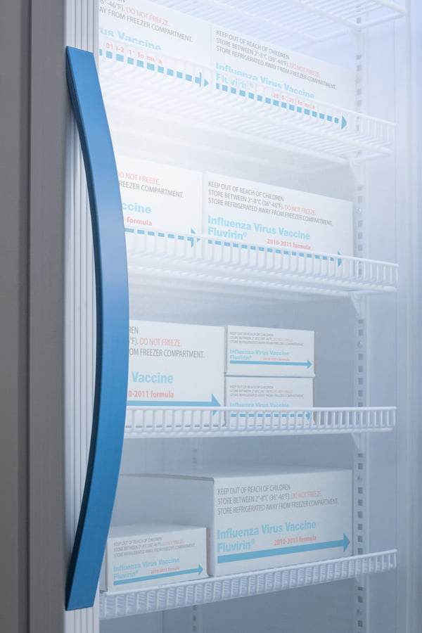 Summit ARG12PV Performance Series Pharma-Vac 12 Cu.Ft. Upright Glass Door Commercial All-Refrigerator For The Display And Refrigeration Of Vaccines