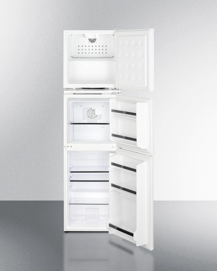 Summit AZRF7W Stacked Combination Of The Ffar23L Automatic Defrost All-Refrigerator With Lock And The Energy Star Certified Ff71Es Refrigerator-Freezer To Create An Allergy-Sensitive Zone And General Purpose Food And Beverage Storage