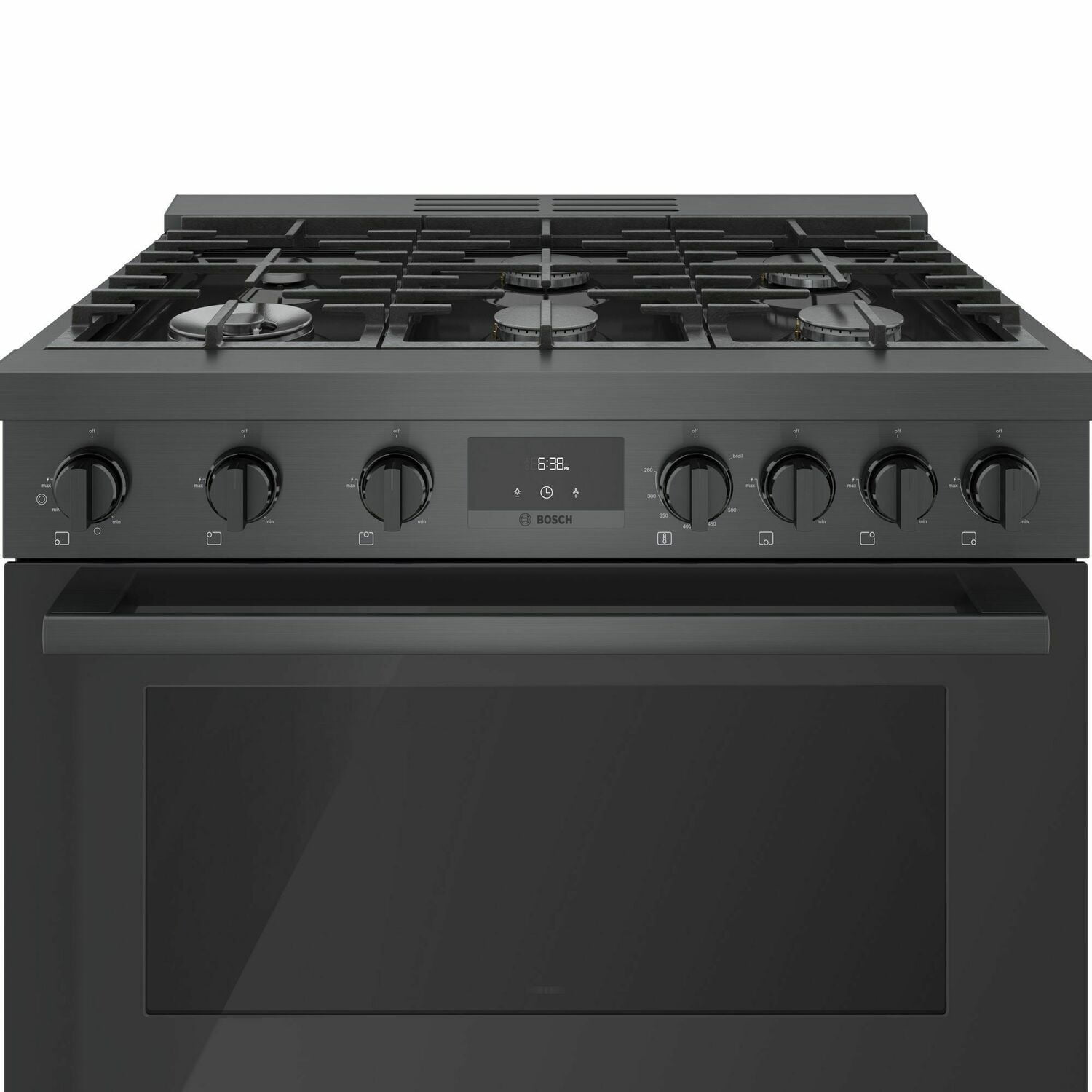 Bosch HGS8645UC 800 Series Gas Freestanding Range 36'' Black Stainless Steel Hgs8645Uc