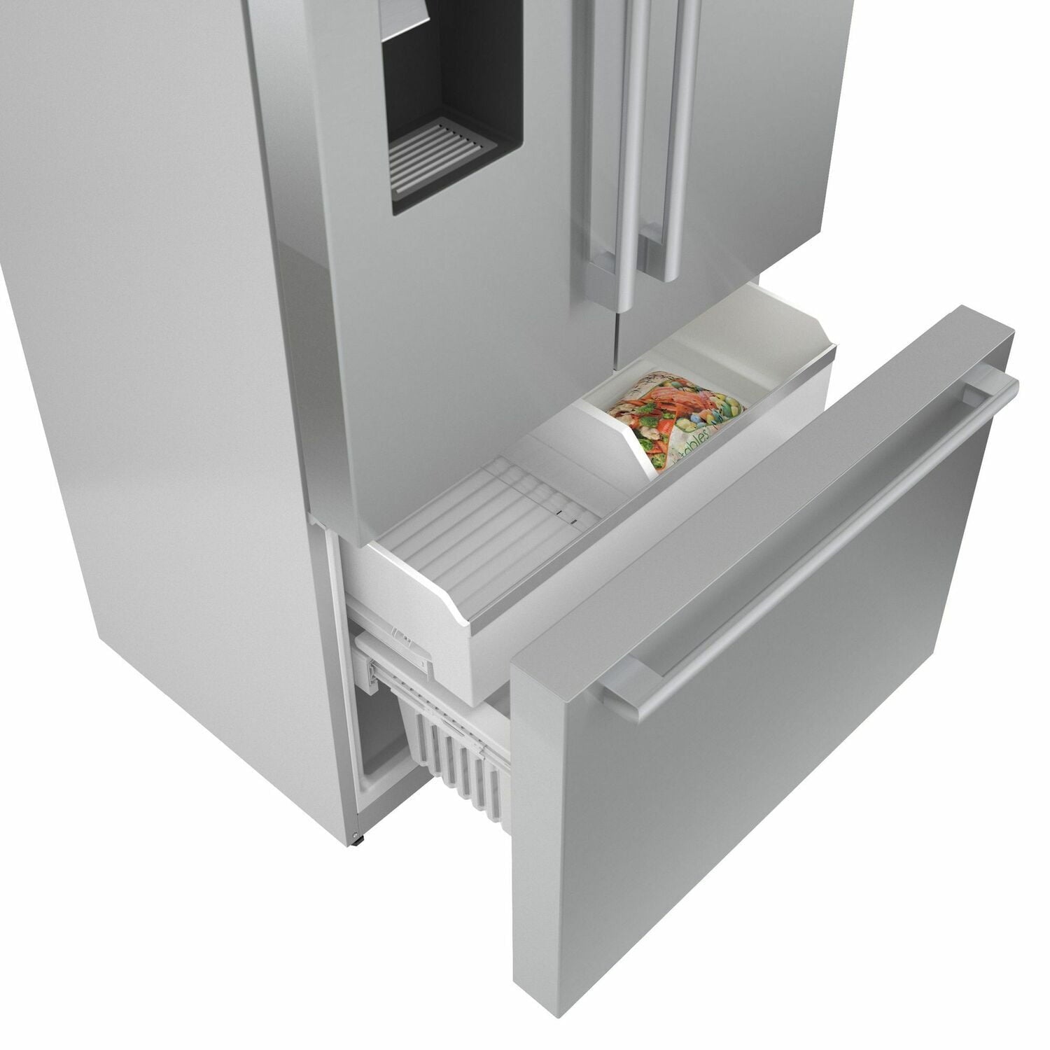 Bosch B36CD50SNS 500 Series French Door Bottom Mount Refrigerator 36'' Easy Clean Stainless Steel B36Cd50Sns