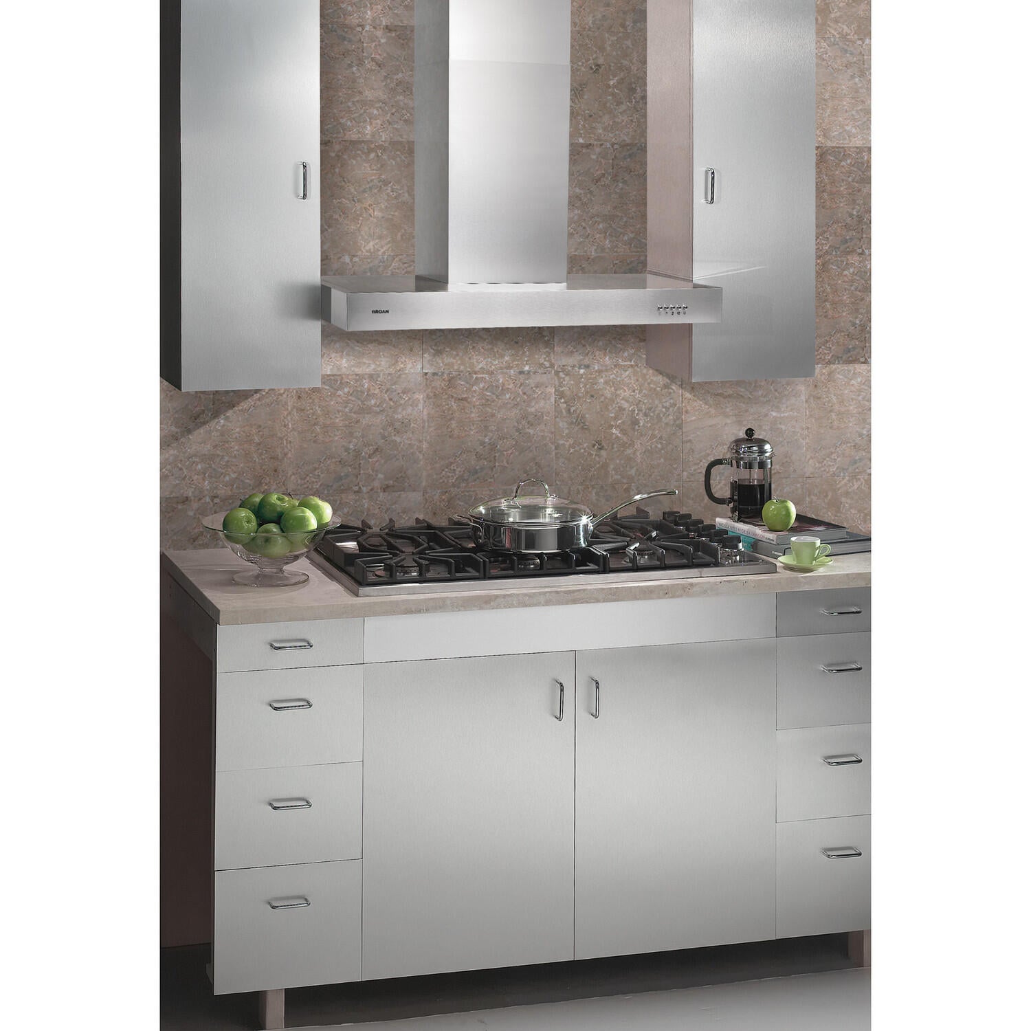 Broan B5330SS Broan® 30-Inch Convertible Wall-Mount Chimney Range Hood, 450 Cfm, Stainless Steel