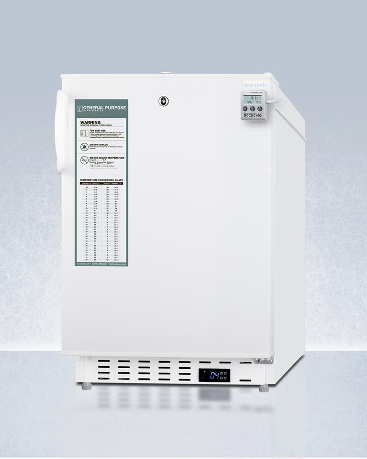 Summit ADA404REFAL 20" Wide Built-In Healthcare All-Refrigerator, Ada Compliant