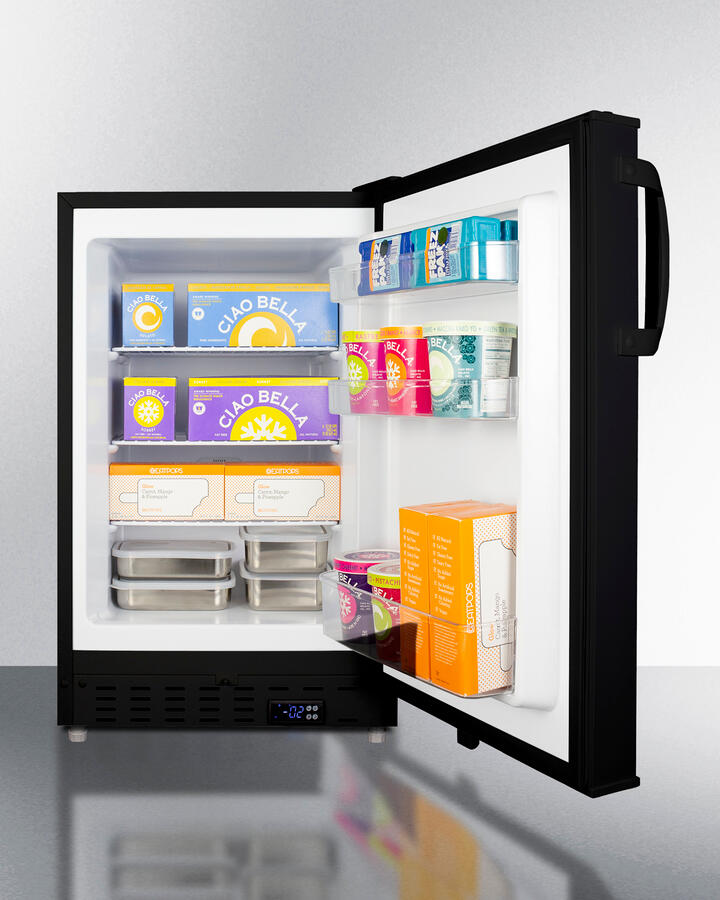 Summit ALFZ37B 20" Wide Built-In All-Freezer, Ada Compliant