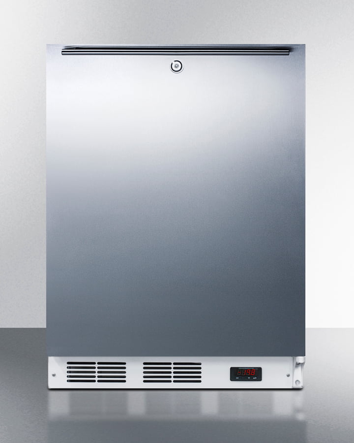 Summit VT65ML7SSHHADA Ada Compliant Commercial All-Freezer Capable Of -25 C Operation, With Wrapped Stainless Steel Door, Horizontal Handle, And Lock