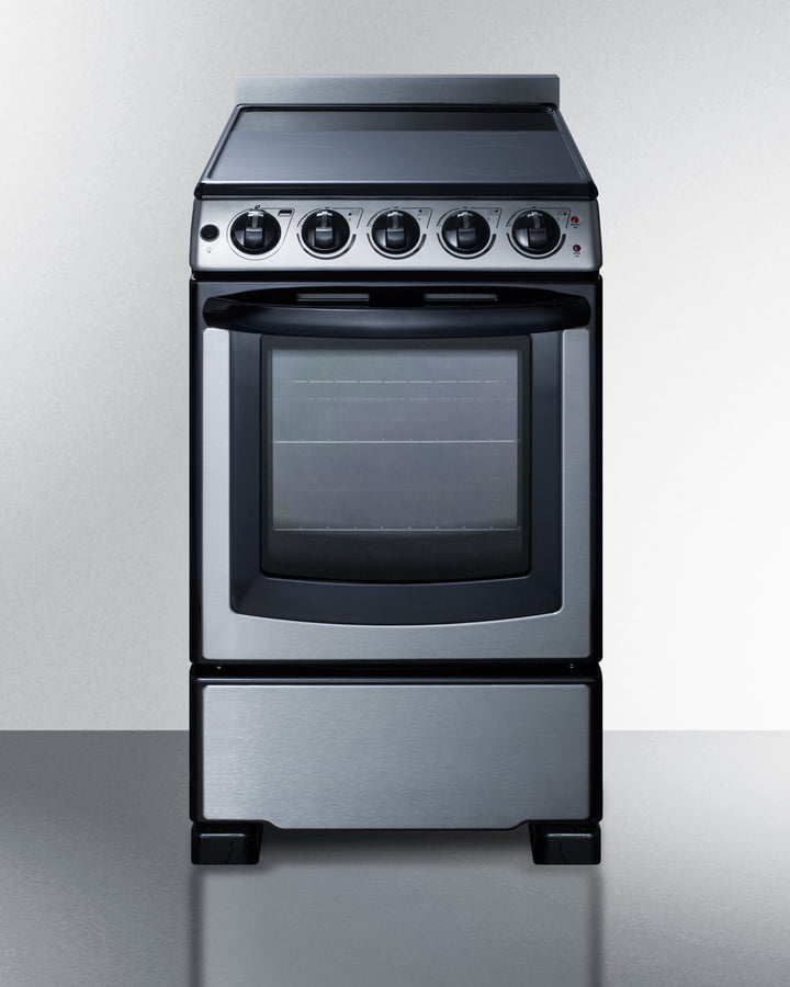 Summit REX2071SSRT 20" Wide Electric Smooth-Top Range