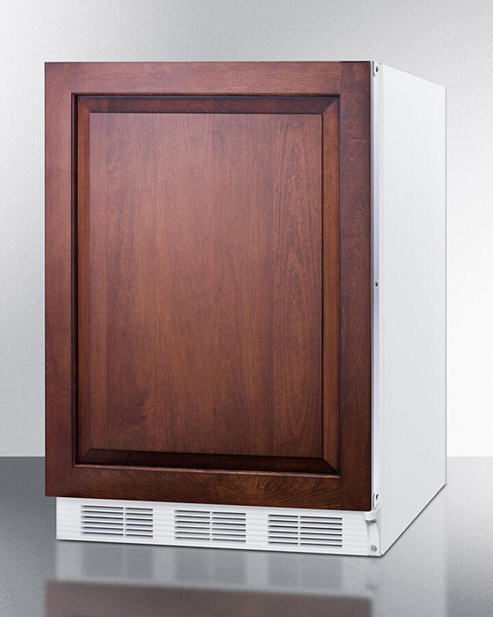 Summit CT661WBIIF Built-In Undercounter Refrigerator-Freezer For Residential Use, Cycle Defrost With A Deluxe Interior, Panel-Ready Door, And White Cabinet