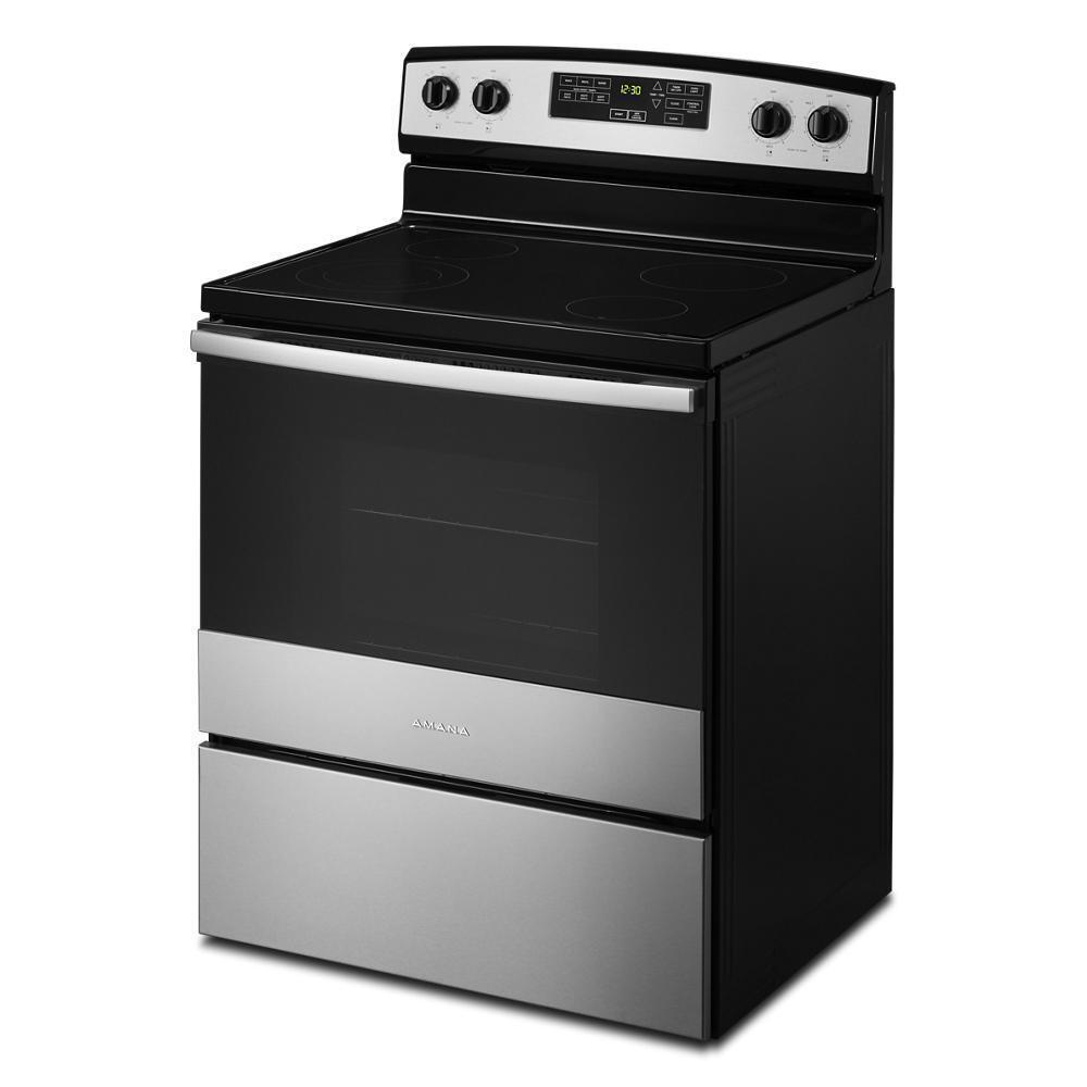 Amana AER6603SMS 30-Inch Amana® Electric Range With Extra-Large Oven Window