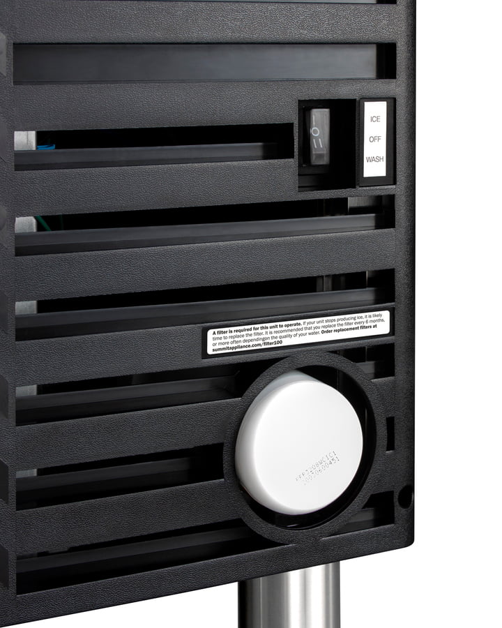Summit BIM100 Commercially Listed Clear Icemaker With 100 Lb. Ice Production Capacity For Built-In Or Freestanding Use