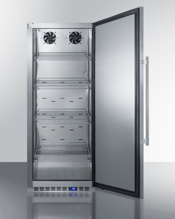 Summit FFAR121SS7 10.1 Cu.Ft. Commercial All-Refrigerator With Stainless Steel Interior And Exterior, Digital Thermostat, Lock, And Automatic Defrost Operation