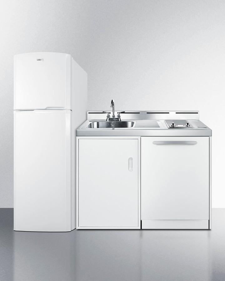Summit ACKDW721G 71" Wide All-In-One Kitchenette With Dishwasher