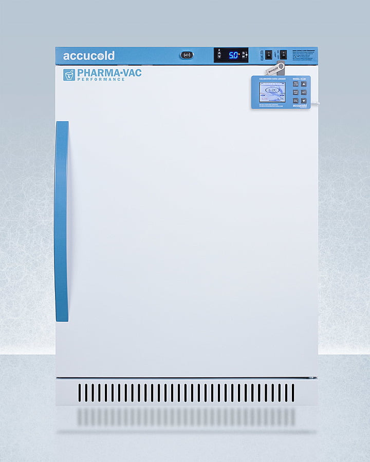 Summit ARS6PVDL2B Performance Series Pharma-Vac 6 Cu.Ft. Freestanding Ada Height All-Refrigerator For Vaccine Storage With Factory-Installed Data Logger, Antimicrobial Silver-Ion Handle, And Hospital Grade Cord With 'Green Dot' Plug