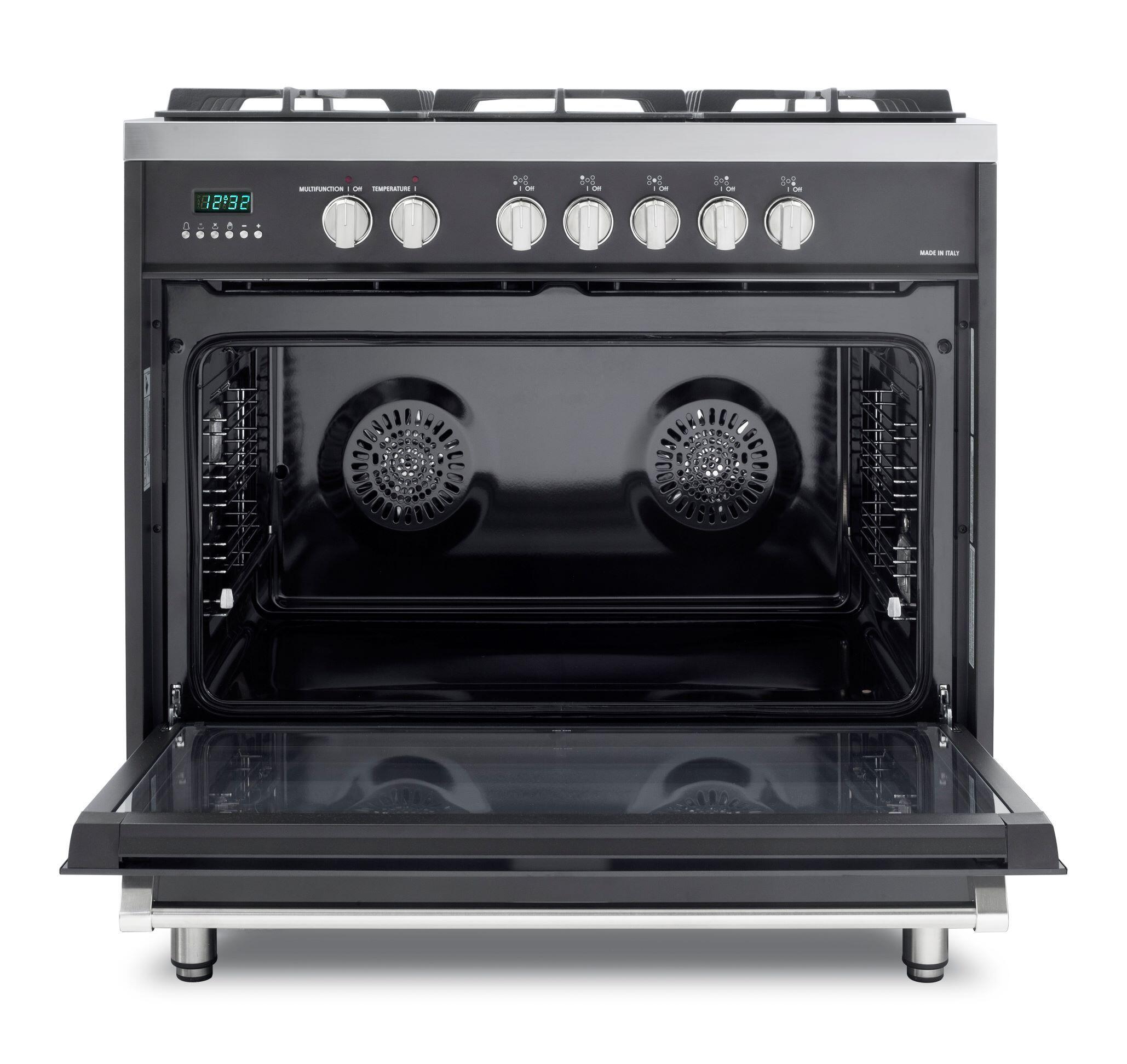 Verona VDFSGE365E Matte Black 36" Dual Fuel - Designer Series