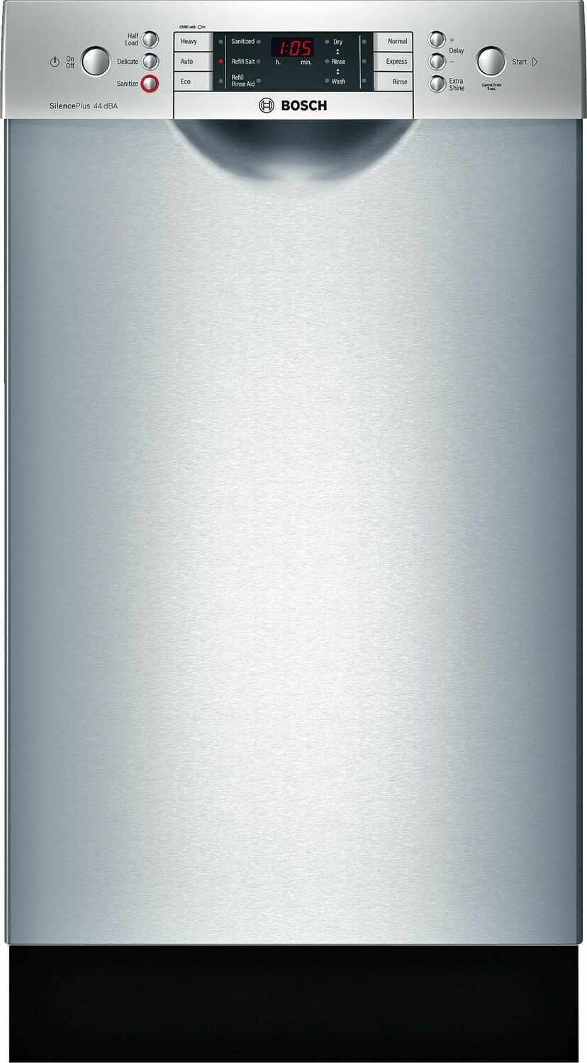 Bosch SPE68U55UC Ada 18" 800 Series Recessed Hndl, 6/5 Cycles, 3Rd Rck, 44 Dba, Rckmatic,10 Pl Stgs - Ss