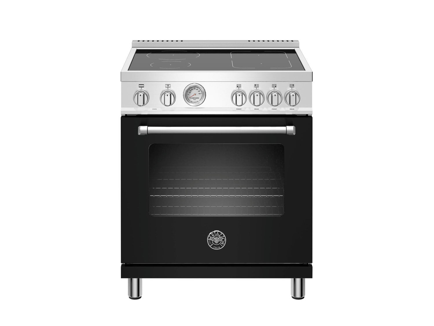 Bertazzoni MAST304INMNEE 30 Inch Induction Range, 4 Heating Zones, Electric Oven Nero Matt