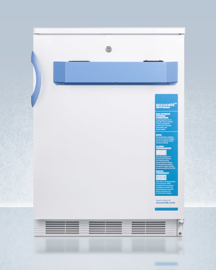 Summit VT65MLBIMED2 Built-In Undercounter Medical/Scientific -25 C Capable All-Freezer With Front Control Panel Equipped With A Digital Thermostat And Nist Calibrated Thermometer/Alarm