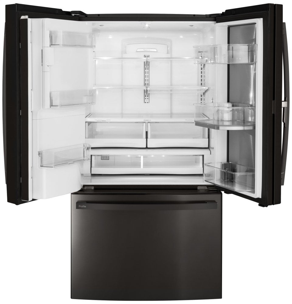 Ge Appliances PYD22KBLTS Ge Profile™ Series 22.1 Cu. Ft. Counter-Depth French-Door Refrigerator With Door In Door And Hands-Free Autofill
