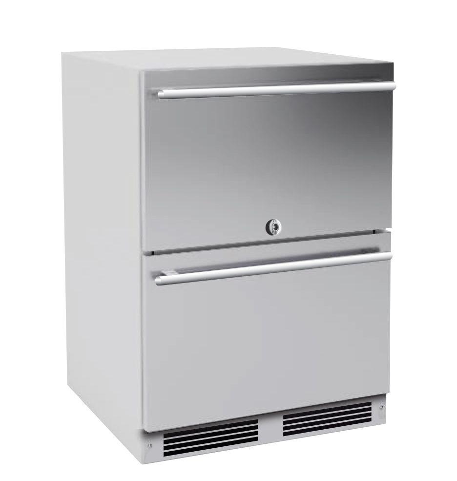 Xo Appliance XOU24ORDS Outdoor Refrigerated Drawers 24" Solid Ss Drawer Front