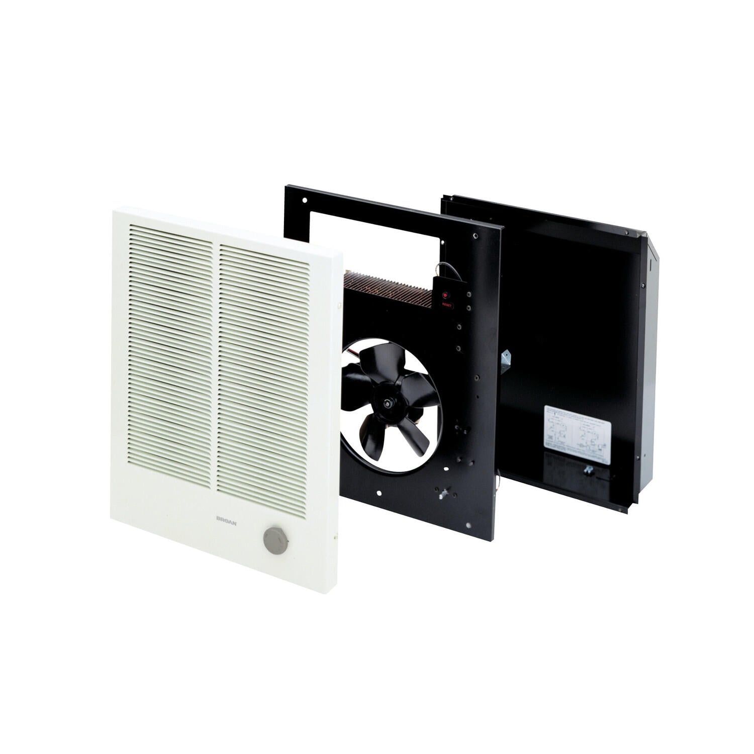 Broan 194 Broan® Wall Heater, High Capacity, 1500/3000W 240Vac, 1125/2250W 208Vac