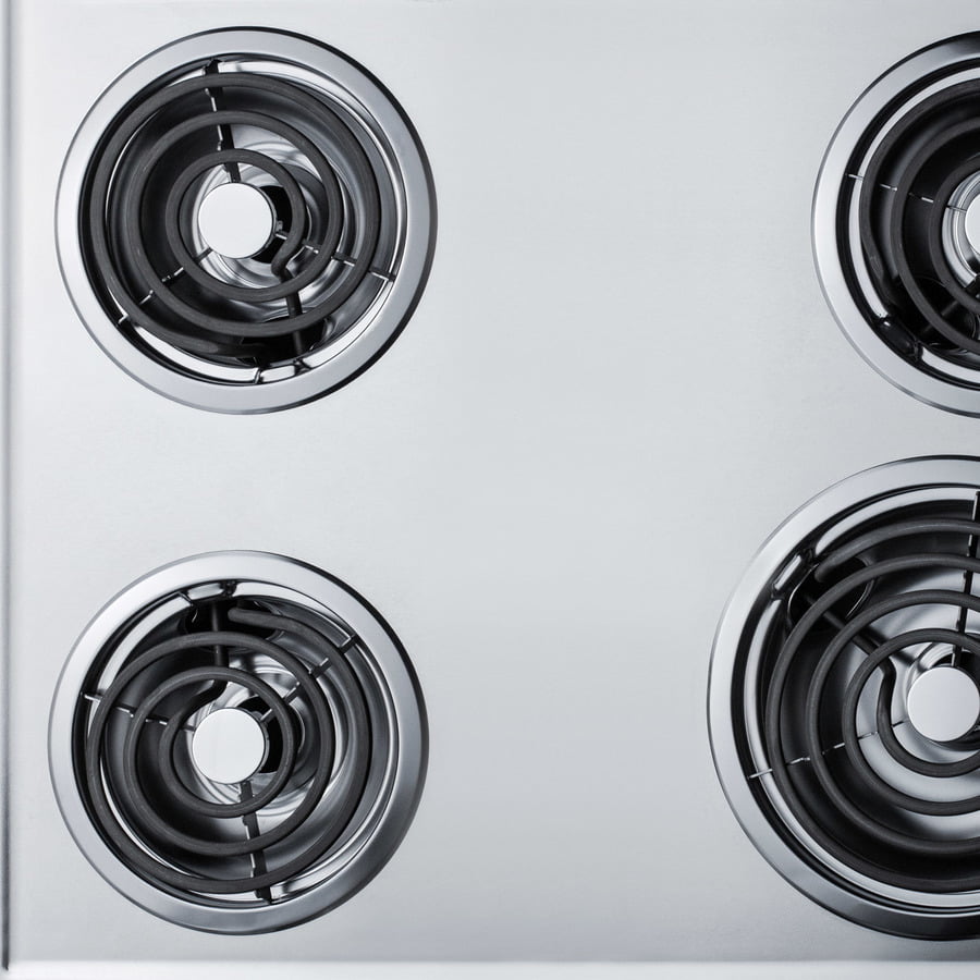 Summit ZEL05 30" Wide 230V 4-Burner Coil Cooktop