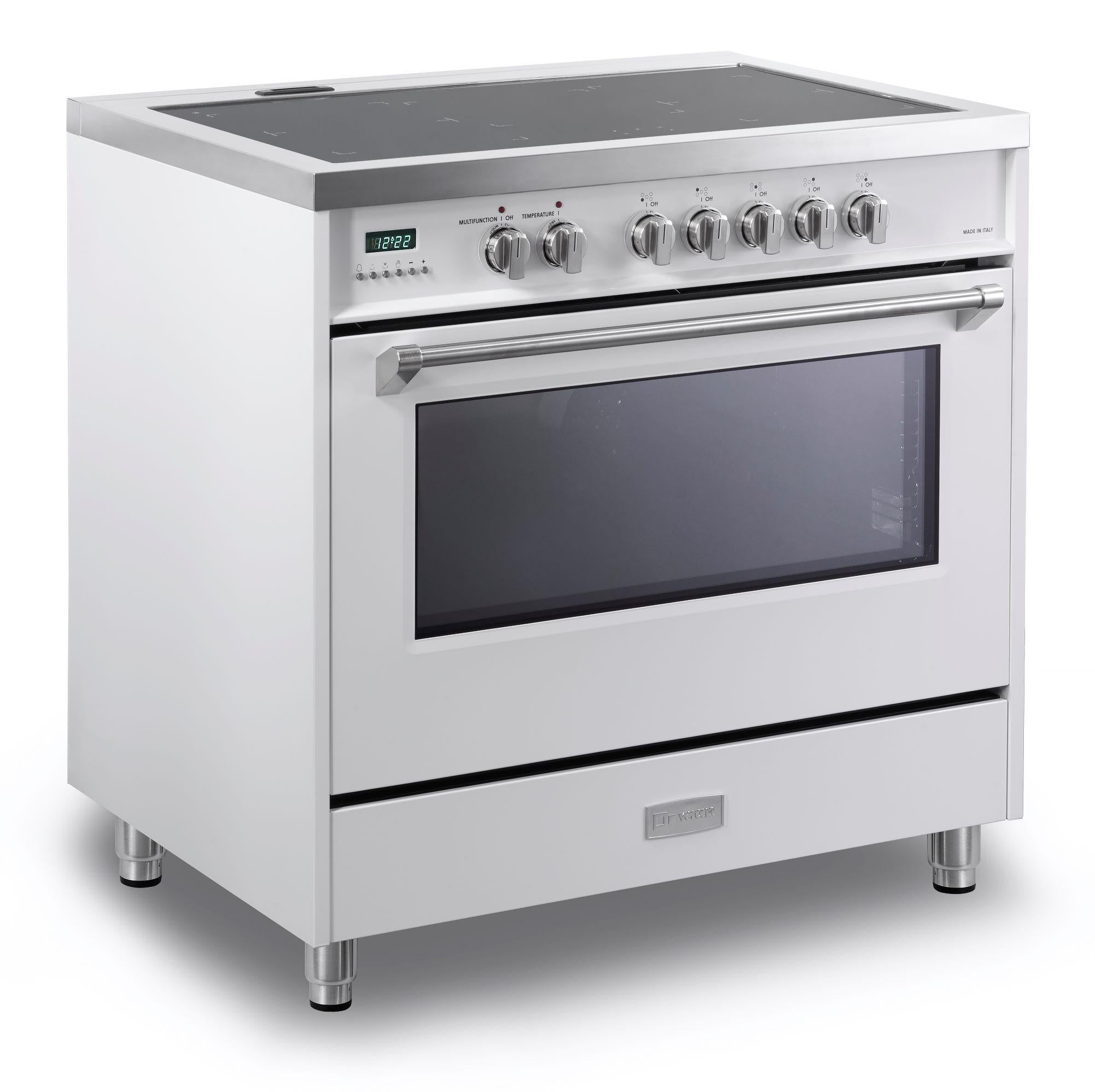 Verona VDFSIE365W Designer 36" Induction Single Oven Range - White