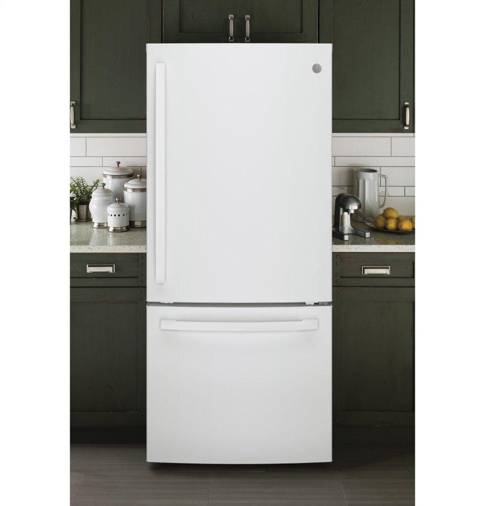 Ge Appliances GDE21EGKWW Ge® Energy Star® 21.0 Cu. Ft. Bottom-Freezer Refrigerator
