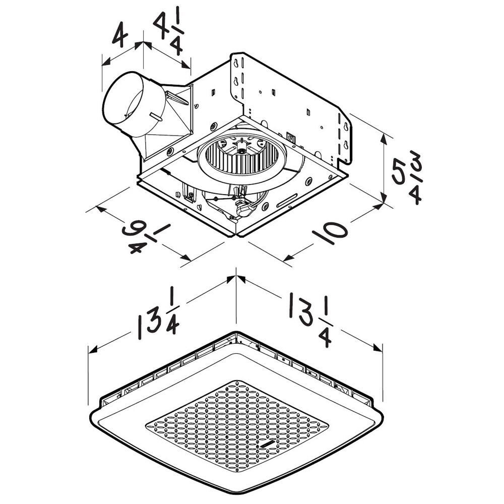 Broan AER110RGBL Broan-Nutone® Wall Vent Kit, 3" Or 4" Round Duct