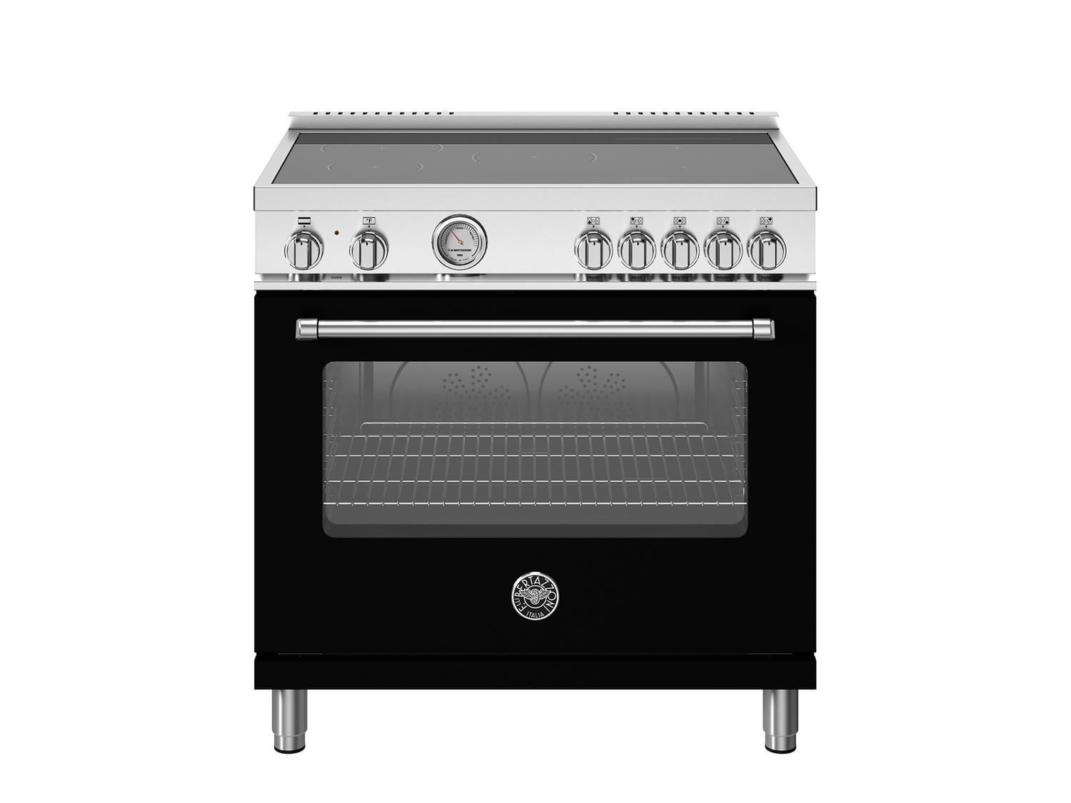 Bertazzoni MAS365INMNEV 36 Inch Induction Range, 5 Heating Zones, Electric Oven Nero Matt