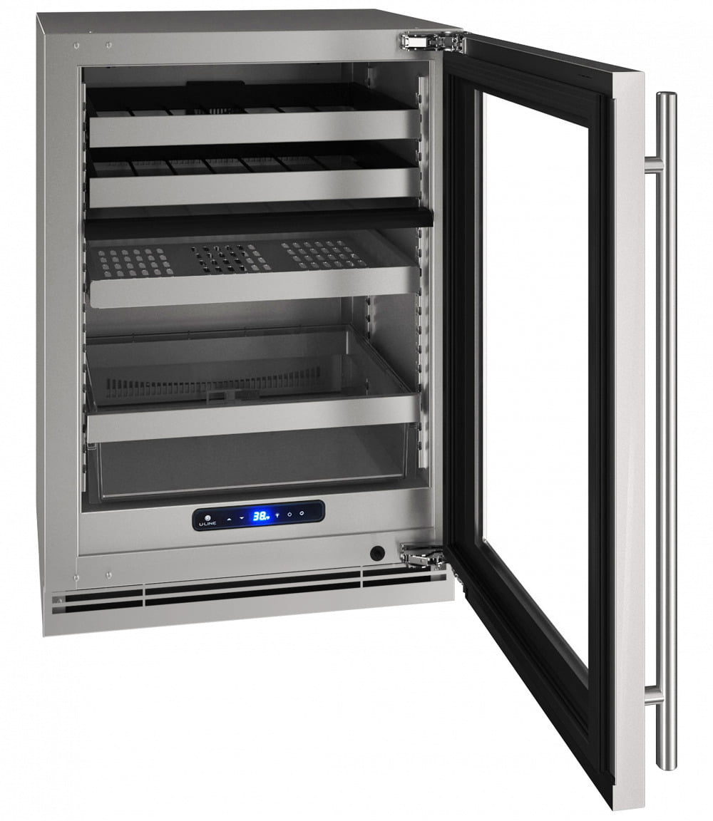 U-Line UHBD524SG51A Hbd524 24" Dual-Zone Beverage Center With Stainless Frame Finish And Left-Hand Hinge Door Swing (115 V/60 Hz Volts /60 Hz Hz)