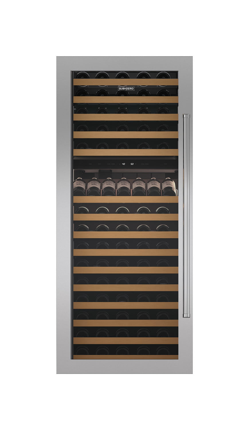 Sub-Zero 7010274 Stainless Steel Dual Flush Inset Door Panel With Pro Handle