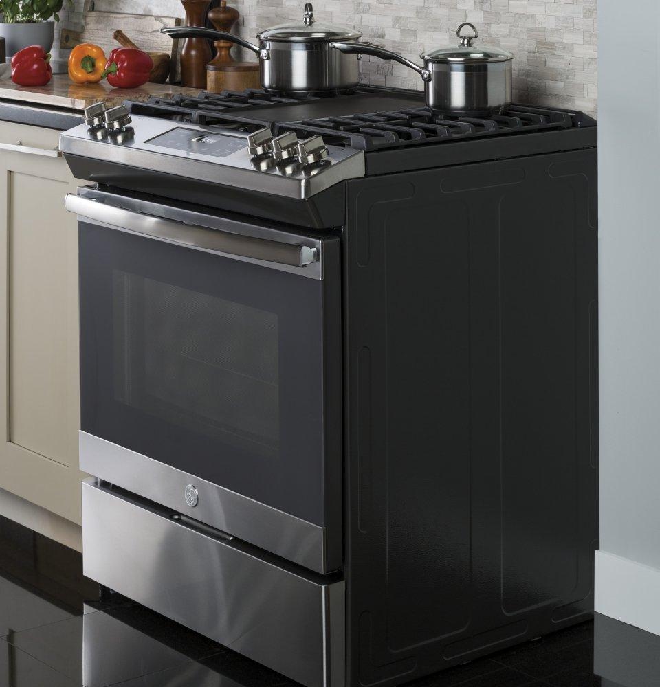 Ge Appliances JGSS66SELSS Ge® 30" Slide-In Front Control Gas Range