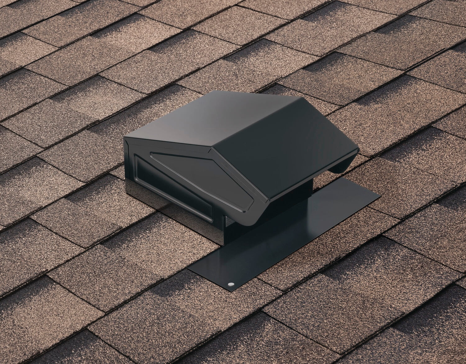 Broan 636 Broan-Nutone® Steel Roof Cap For 3-Inch Or 4-Inch Round Duct W/ Damper & Birdscreen, Black
