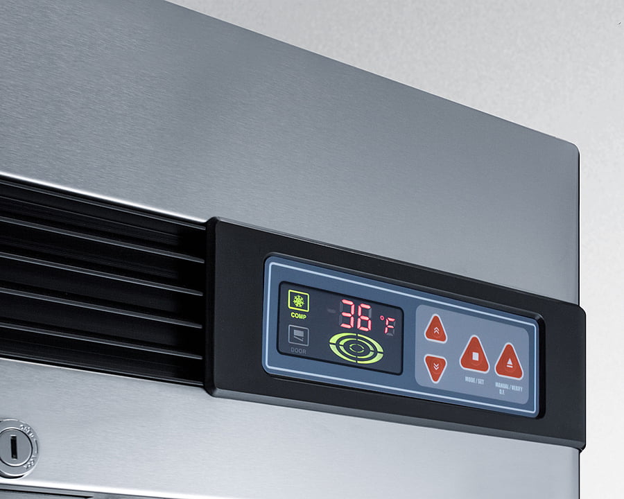 Summit SCRR232LH 23 Cu.Ft. Commercial Reach-In Refrigerator In Complete Stainless Steel With Left Hand Door Swing