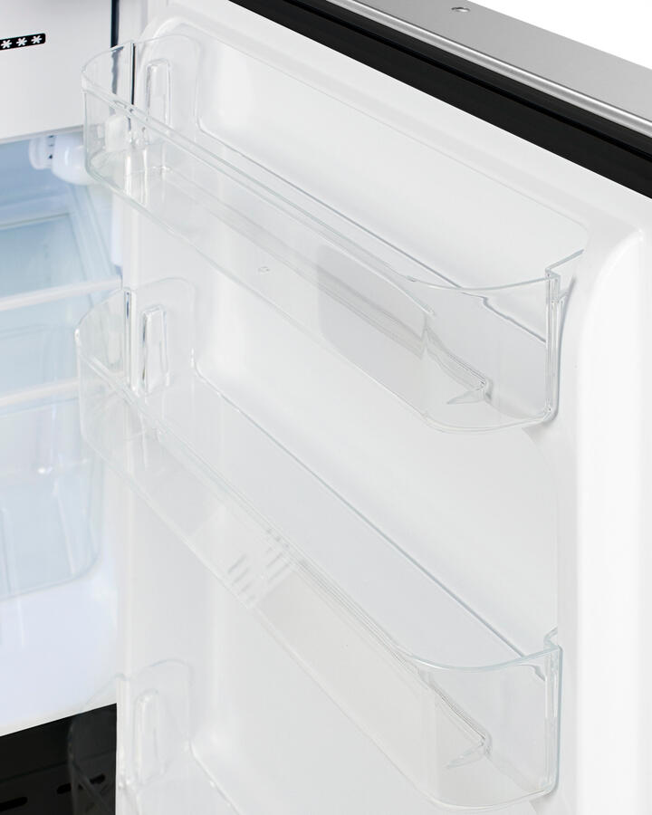 Summit ADA302BRFZSSTBC Built-In Undercounter, Ada Compliant Refrigerator-Freezer Designed For General Purpose Storage, With A Stainless Steel Door, Pure Copper Towel Bar Handle, Manual Defrost Operation, And Front Lock