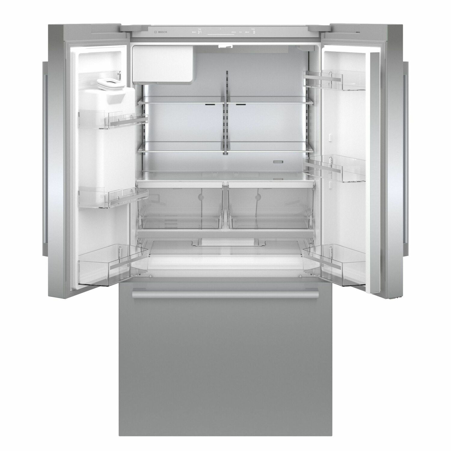 Bosch B36CD50SNS 500 Series French Door Bottom Mount Refrigerator 36'' Easy Clean Stainless Steel B36Cd50Sns