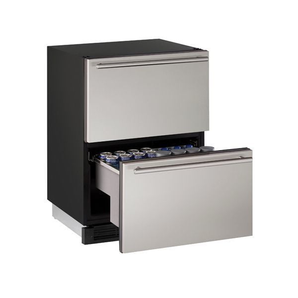 U-Line U1224DWRS00B 1224Dwr 24" Refrigerator Drawers With Stainless Solid Finish (115 V/60 Hz Volts /60 Hz Hz)