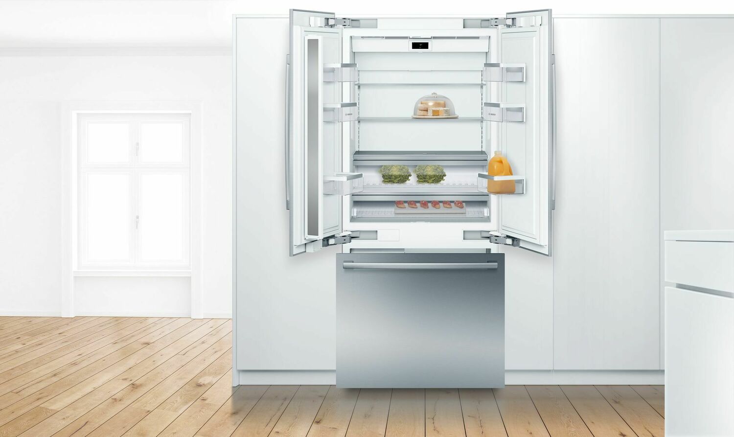 Bosch B36BT930NS Benchmark® Built-In Bottom Freezer Refrigerator 36'' B36Bt930Ns