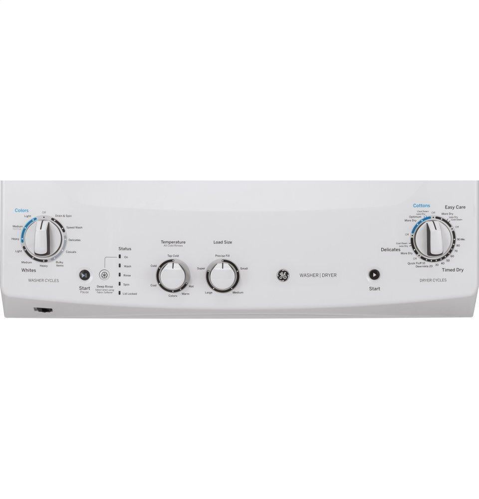 Ge Appliances GUD27ESSMWW Ge Unitized Spacemaker® 3.8 Cu. Ft. Capacity Washer With Stainless Steel Basket And 5.9 Cu. Ft. Capacity Electric Dryer