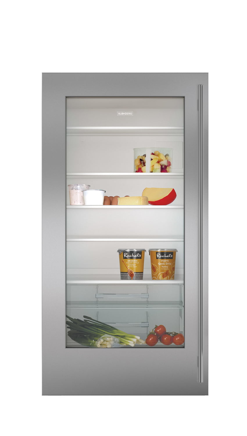 Sub-Zero 7030228 Stainless Steel Dual Flush Inset Door Panel With Tubular Handle - Lh