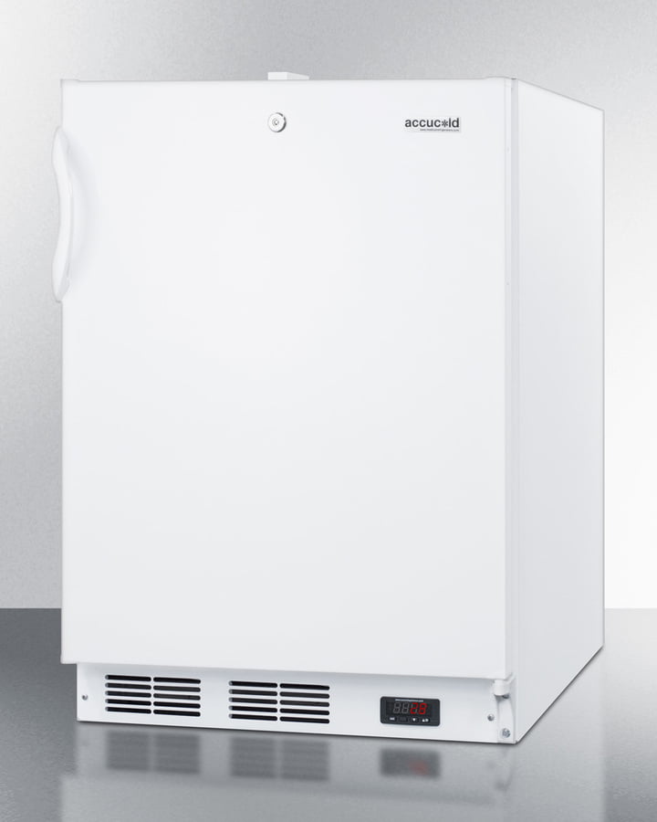 Summit ACF48WADA Built-In Ada Compliant Undercounter Frost-Free All-Freezer For General Purpose Use, With White Exterior, Digital Thermostat, And Lock