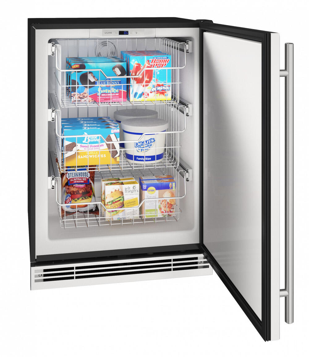 U-Line UHFZ124SS01A Hfz124 24" Convertible Freezer With Stainless Solid Finish (115V/60 Hz Volts /60 Hz Hz)