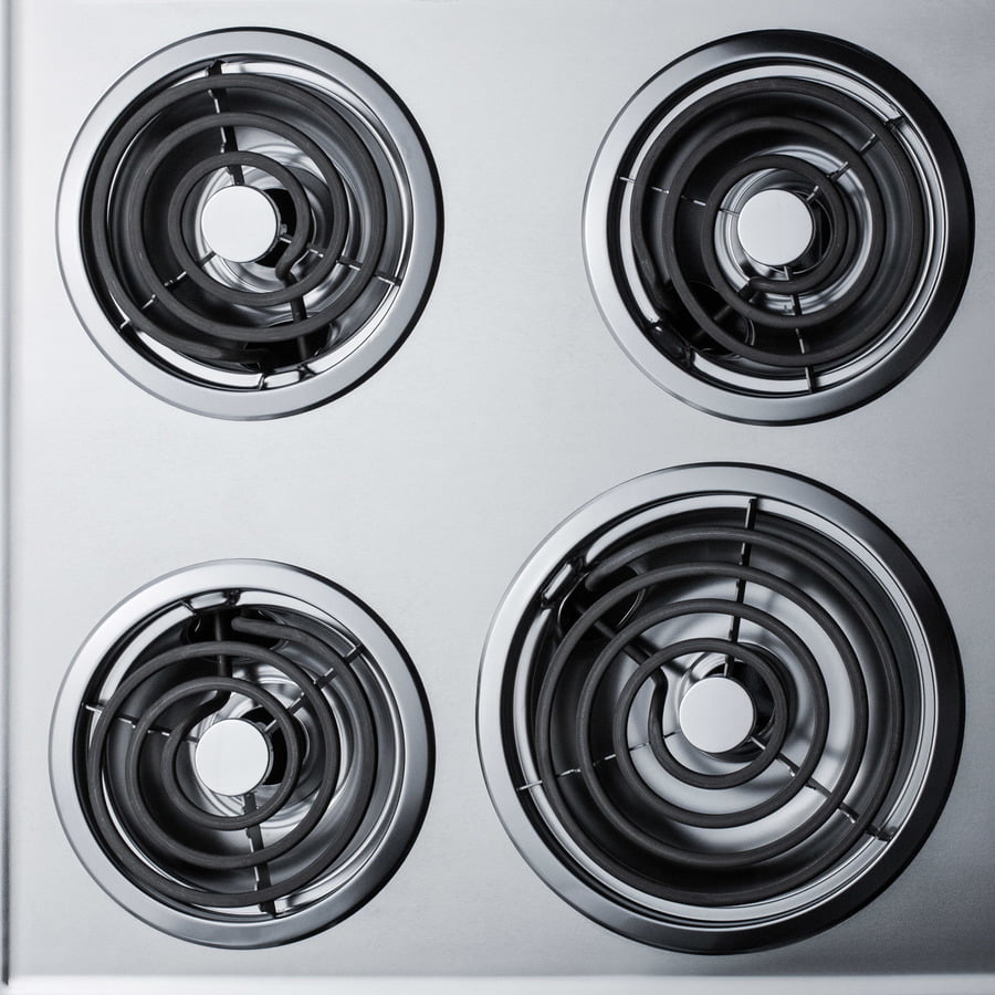 Summit ZEL03 24" Wide 230V 4-Burner Coil Cooktop