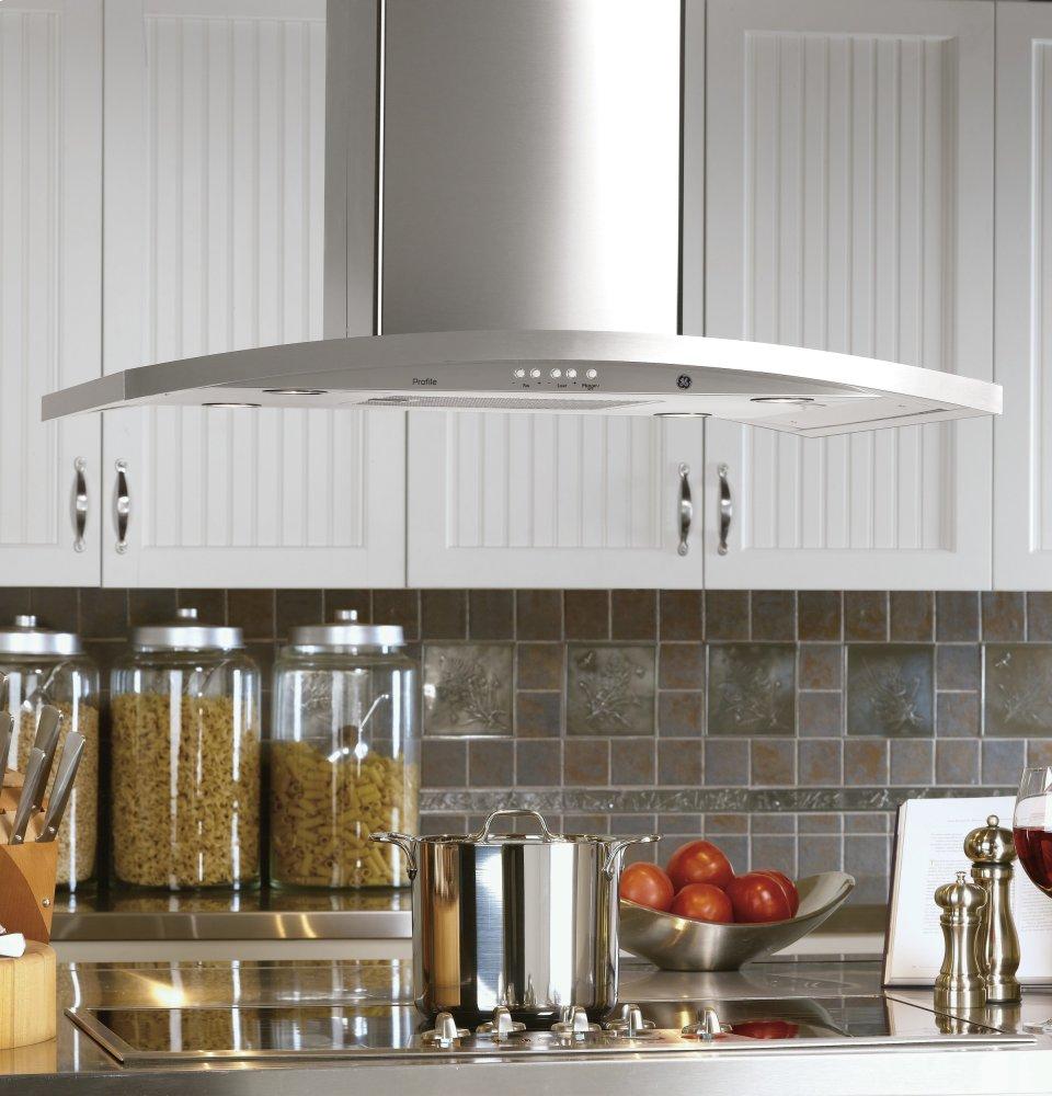 Ge Appliances PV977NSS Ge Profile™ 36" Island-Mount Chimney Hood