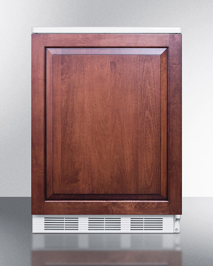 Summit FF6WBI7IF Commercially Listed Built-In Undercounter All-Refrigerator For General Purpose Use, Auto Defrost W/Integrated Door Frame For Overlay Panels And White Cabinet