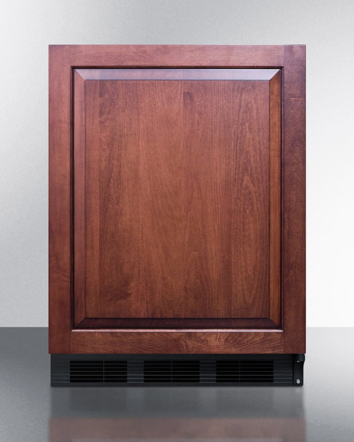 Summit FF6BKBIIF Built-In Undercounter All-Refrigerator For General Purpose Use, Auto Defrost W/Integrated Door Frame For Overlay Panels And Black Cabinet