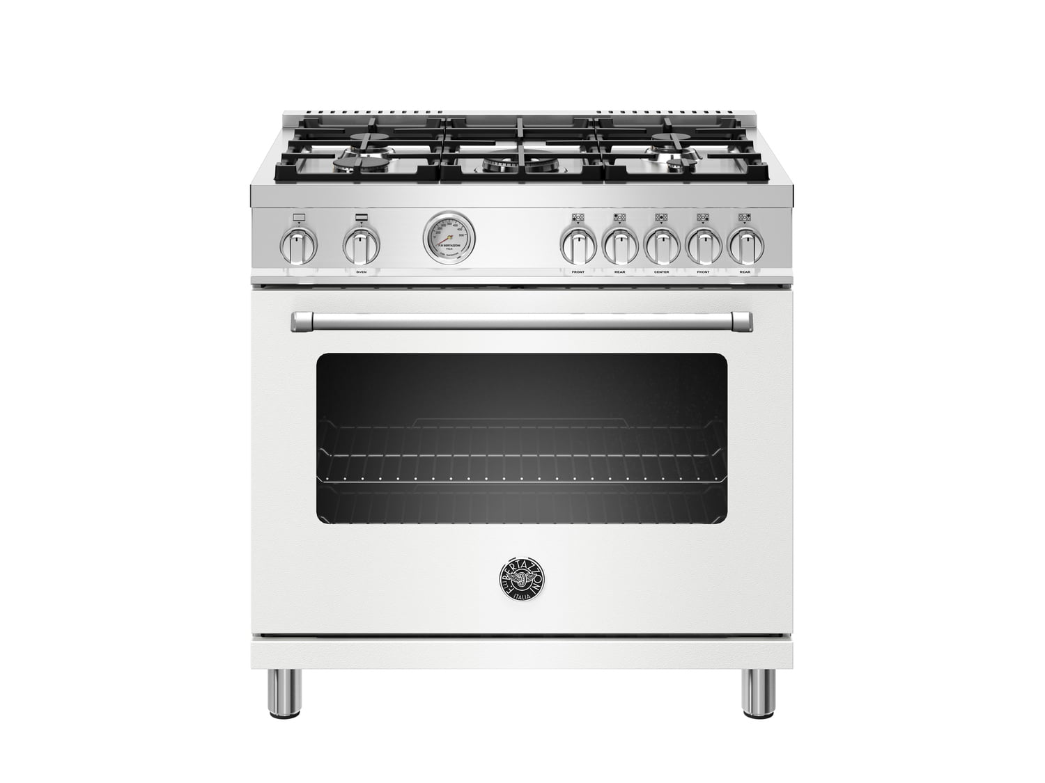 Bertazzoni MAST365GASBIE 36 Inch All Gas Range, 5 Burners Bianco Matt
