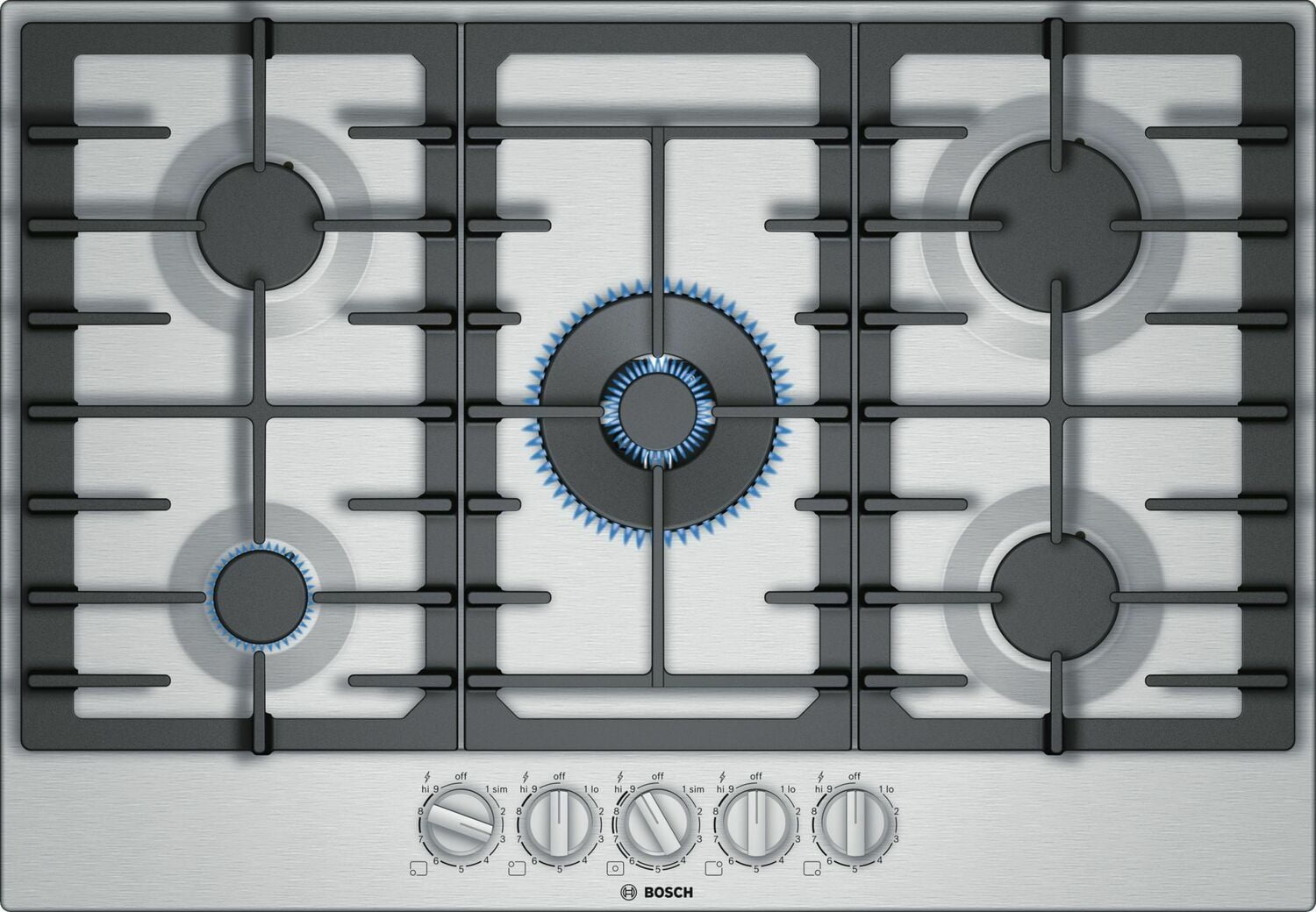 Bosch NGM8057UC 800 Series Gas Cooktop 30'' Stainless Steel Ngm8057Uc