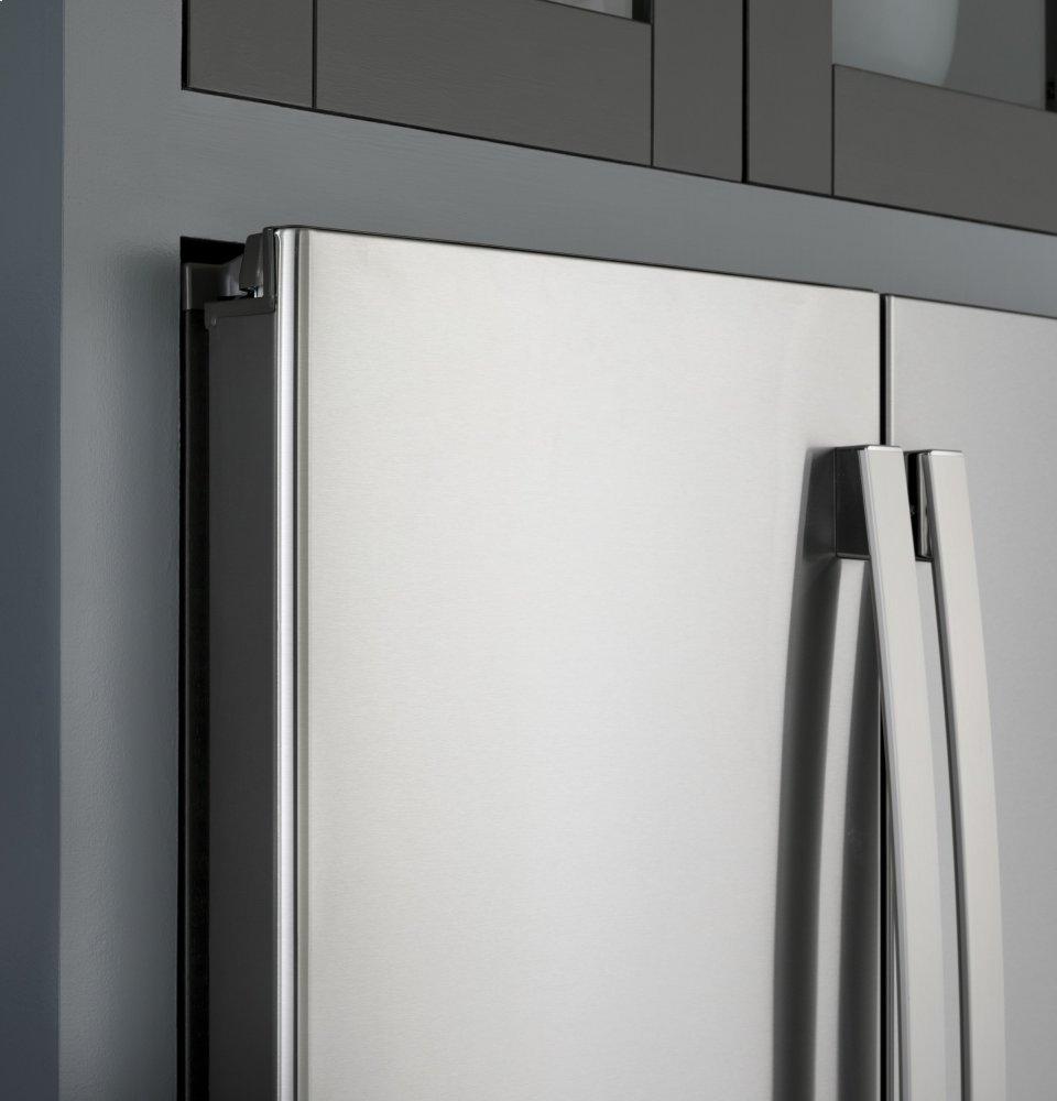 Ge Appliances PYE22KYNFS Ge Profile™ Series Energy Star® 22.1 Cu. Ft. Counter-Depth Fingerprint Resistant French-Door Refrigerator With Hands-Free Autofill