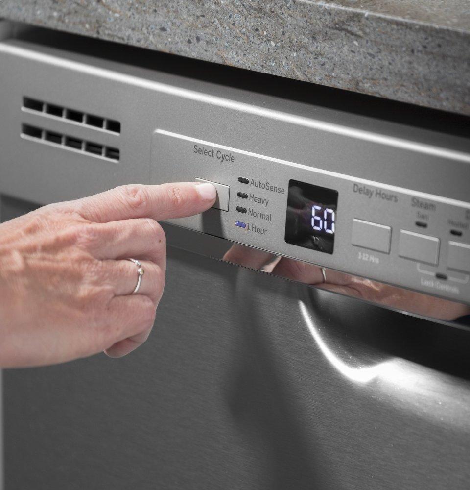 Ge Appliances GDF640HMMES Ge® Front Control With Stainless Interior Door Dishwasher With Sanitize Cycle & Dry Boost