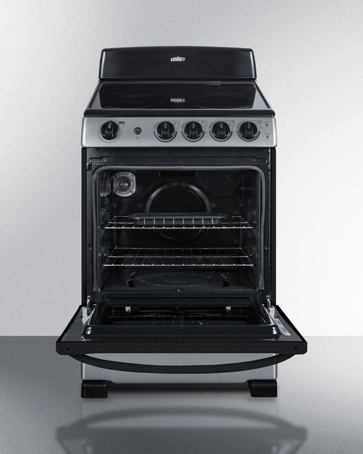 Summit REX2451SS 24" Wide Electric Smooth-Top Range